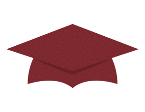 Maroon Graduation Cap Photo Booth Prop