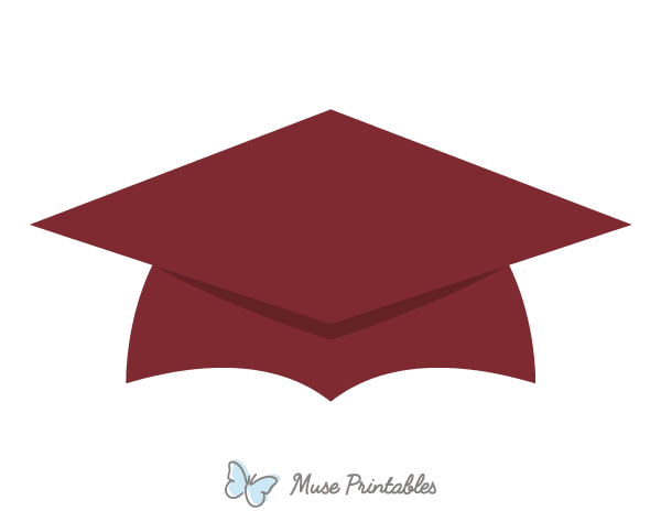 Maroon Graduation Cap Photo Booth Prop