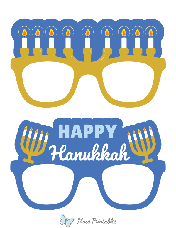 Menorah Glasses Photo Booth Prop
