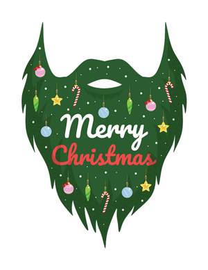 Merry Christmas Beard Photo Booth Prop