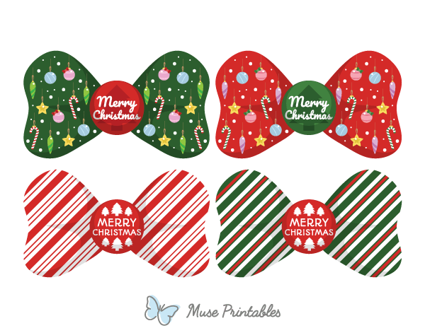 Merry Christmas Bow Tie Photo Booth Prop