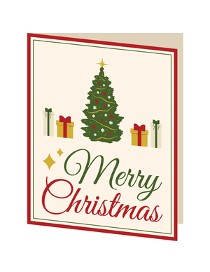 Merry Christmas Card Photo Booth Prop