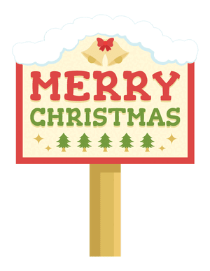 Merry Christmas Sign Photo Booth Prop