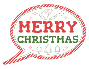 Merry Christmas Speech Bubble Photo Booth Prop