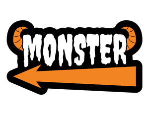 Monster Left Arrow Photo Booth Prop