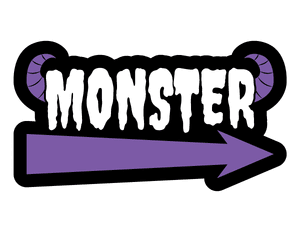 Monster Right Arrow Photo Booth Prop