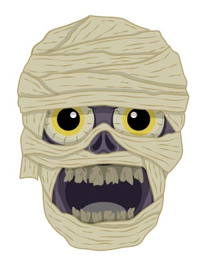 Mummy Face Photo Booth Prop