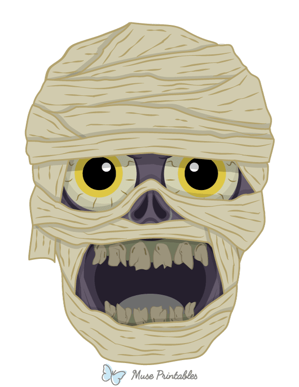 Mummy Face Photo Booth Prop