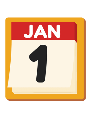 New Year Calendar Photo Booth Prop