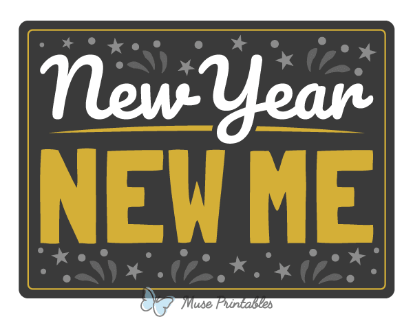 New Year New Me Photo Booth Prop