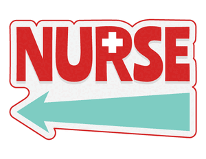 Nurse Left Arrow Photo Booth Prop