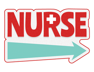 Nurse Right Arrow Photo Booth Prop