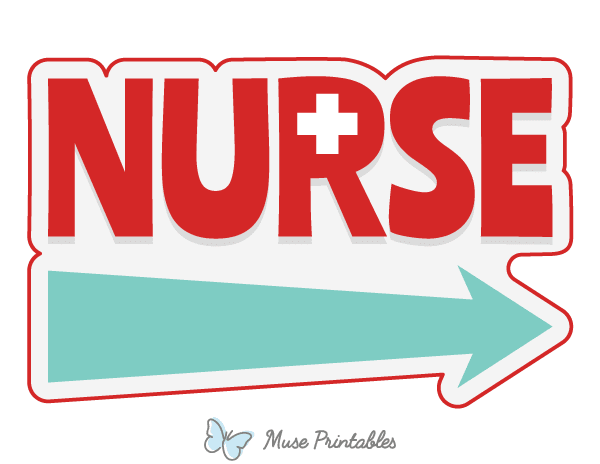 Nurse Right Arrow Photo Booth Prop