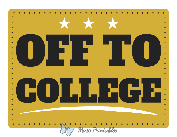 Off to College Photo Booth Prop