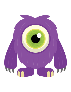 One Eyed Monster Photo Booth Prop