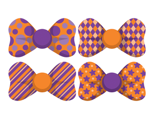 Orange and Purple Bow Tie Photo Booth Prop