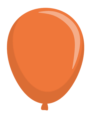Orange Balloon Photo Booth Prop