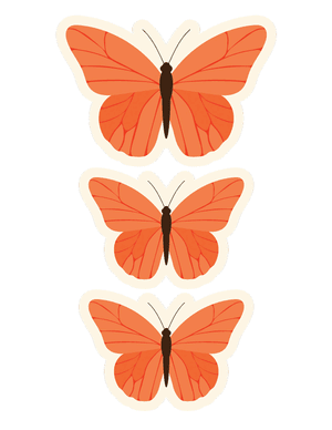 Orange Butterfly Photo Booth Prop