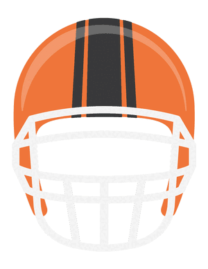 Orange Football Helmet Photo Booth Prop