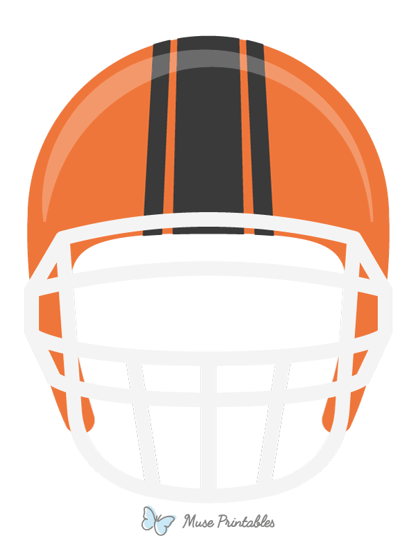 Orange Football Helmet Photo Booth Prop