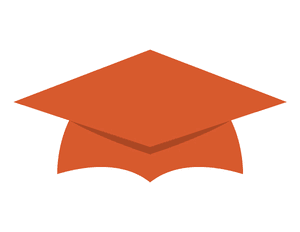 Orange Graduation Cap Photo Booth Prop