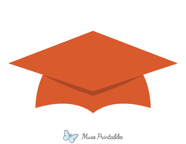 Orange Graduation Cap Photo Booth Prop