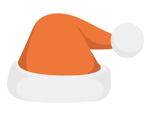 Orange Santa Claus Hat Photo Booth Prop