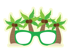 Palm Tree Glasses Photo Booth Prop
