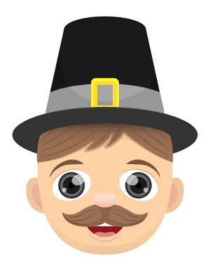 Pilgrim Face Photo Booth Prop