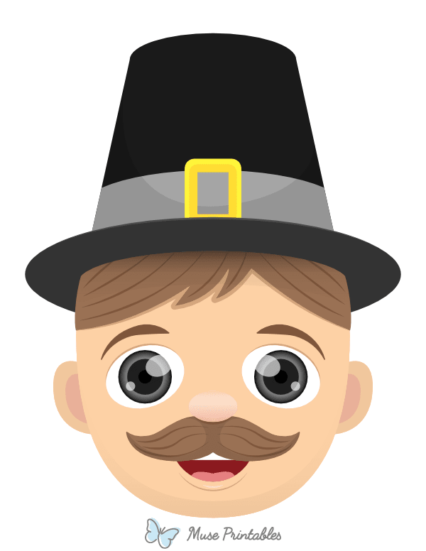 Pilgrim Face Photo Booth Prop