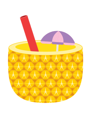 Pineapple Drink Photo Booth Prop