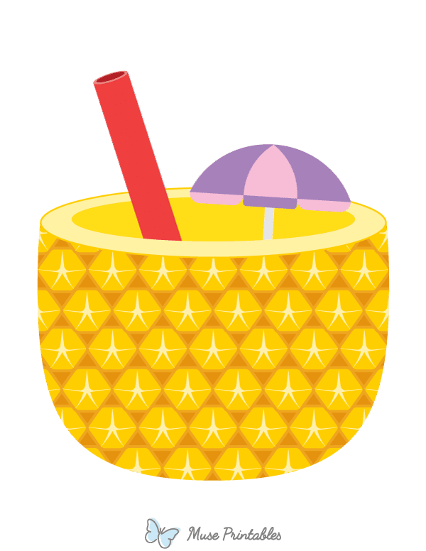 Pineapple Drink Photo Booth Prop
