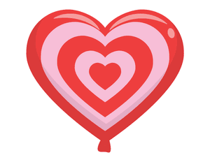 Pink and Red Heart Balloon Photo Booth Prop