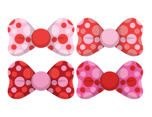 Pink and Red Polka Dot Bow Tie Photo Booth Prop