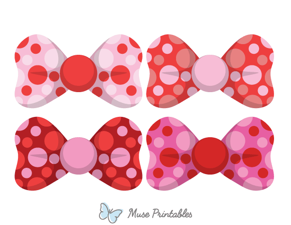Pink and Red Polka Dot Bow Tie Photo Booth Prop