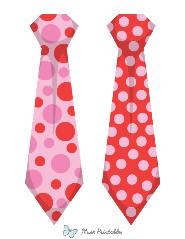 Pink and Red Polka Dot Tie Photo Booth Prop