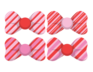 Pink and Red Striped Bow Tie Photo Booth Prop