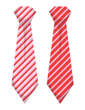 Pink and Red Striped Tie Photo Booth Prop