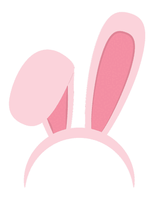 Pink Easter Bunny Ears Photo Booth Prop