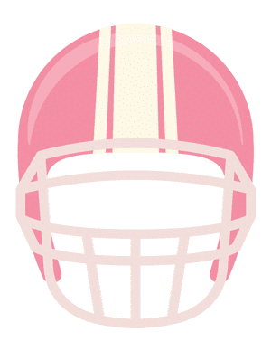 Pink Football Helmet Photo Booth Prop