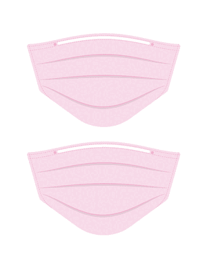Pink Medical Face Mask Photo Booth Prop