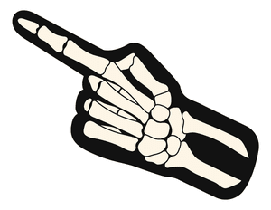 Pointing Skeleton Hand Photo Booth Prop