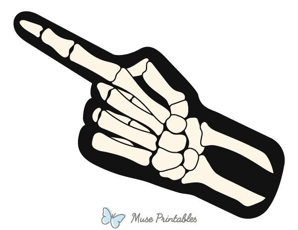 Pointing Skeleton Hand Photo Booth Prop
