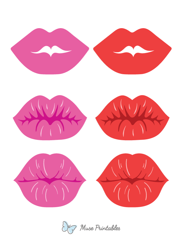 Puckered Lips Photo Booth Prop