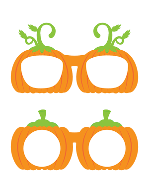 Pumpkin Glasses Photo Booth Prop