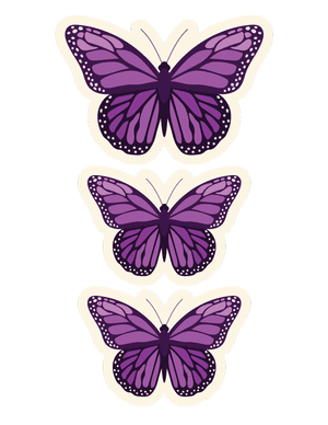 Purple Butterfly Photo Booth Prop