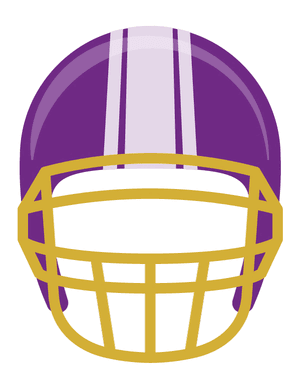 Purple Football Helmet Photo Booth Prop
