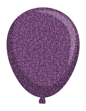 Purple Glitter Balloon Photo Booth Prop