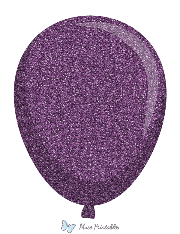 Purple Glitter Balloon Photo Booth Prop