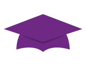 Purple Graduation Cap Photo Booth Prop